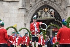 Christian Hertel, Schäfflertanz am Marienplatz in München 2022