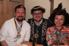 Matthias Stolz, Sebastian Kriesel, Ulrike Grimm (von li. nach re.), Schlagerfasching beim Spöckmeier in München 2019