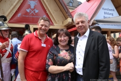 Andreas Gaßner, Petra Reiter, Dieter Reiter (von li. nach re.), Handwerkerdorf am Odeonsplatz beim Stadtgründungsfest in München 2019