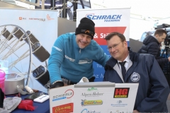 Franz Müllner (li.), Weltrekordversuch: Franz Müllner will das Riesenrad aus eigener Kraft bewegen 2019