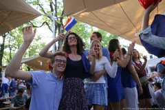 Public Viewing  WM Finale Frankreich - Kroatien am Nockherberg in München 2018